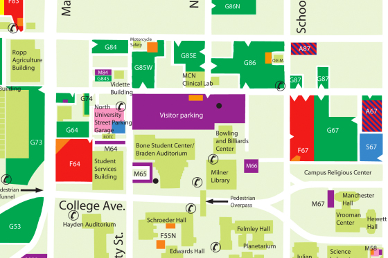 snippet of parking map